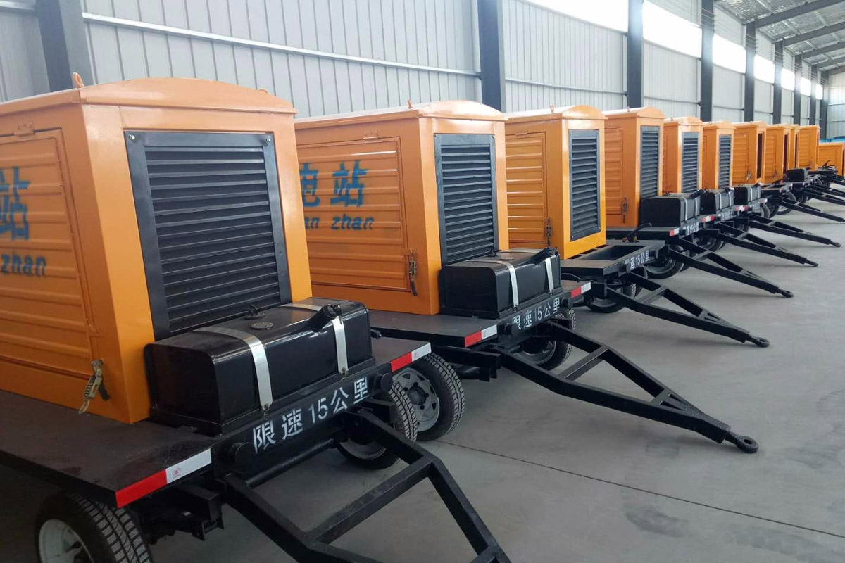 乐昌发电机租赁施工现场